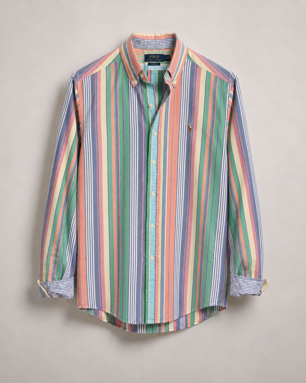 Authentic pre-loved Polo Ralph Lauren multicolor striped button down shirt