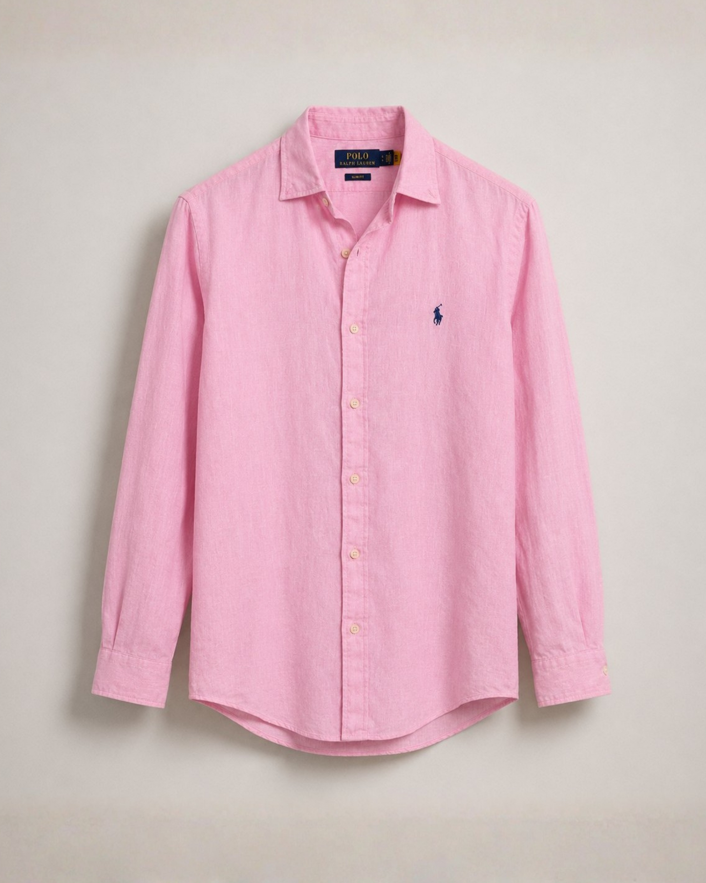 Vintage Ralph Lauren rose hamptons pink linen shirt oversized slim fit