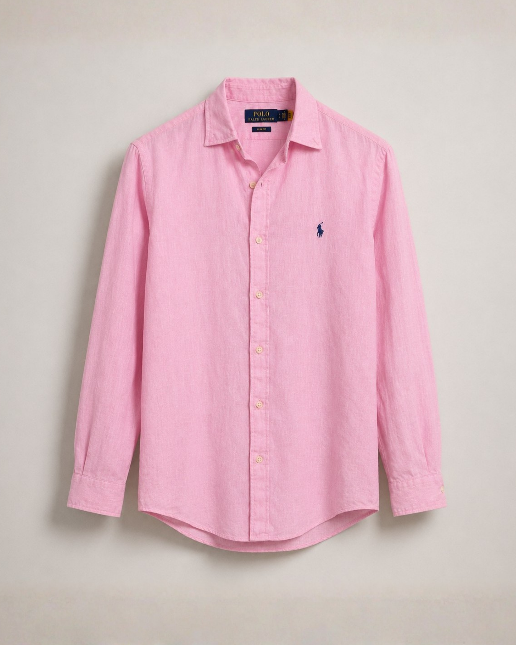 Vintage Ralph Lauren rose hamptons pink linen shirt oversized slim fit