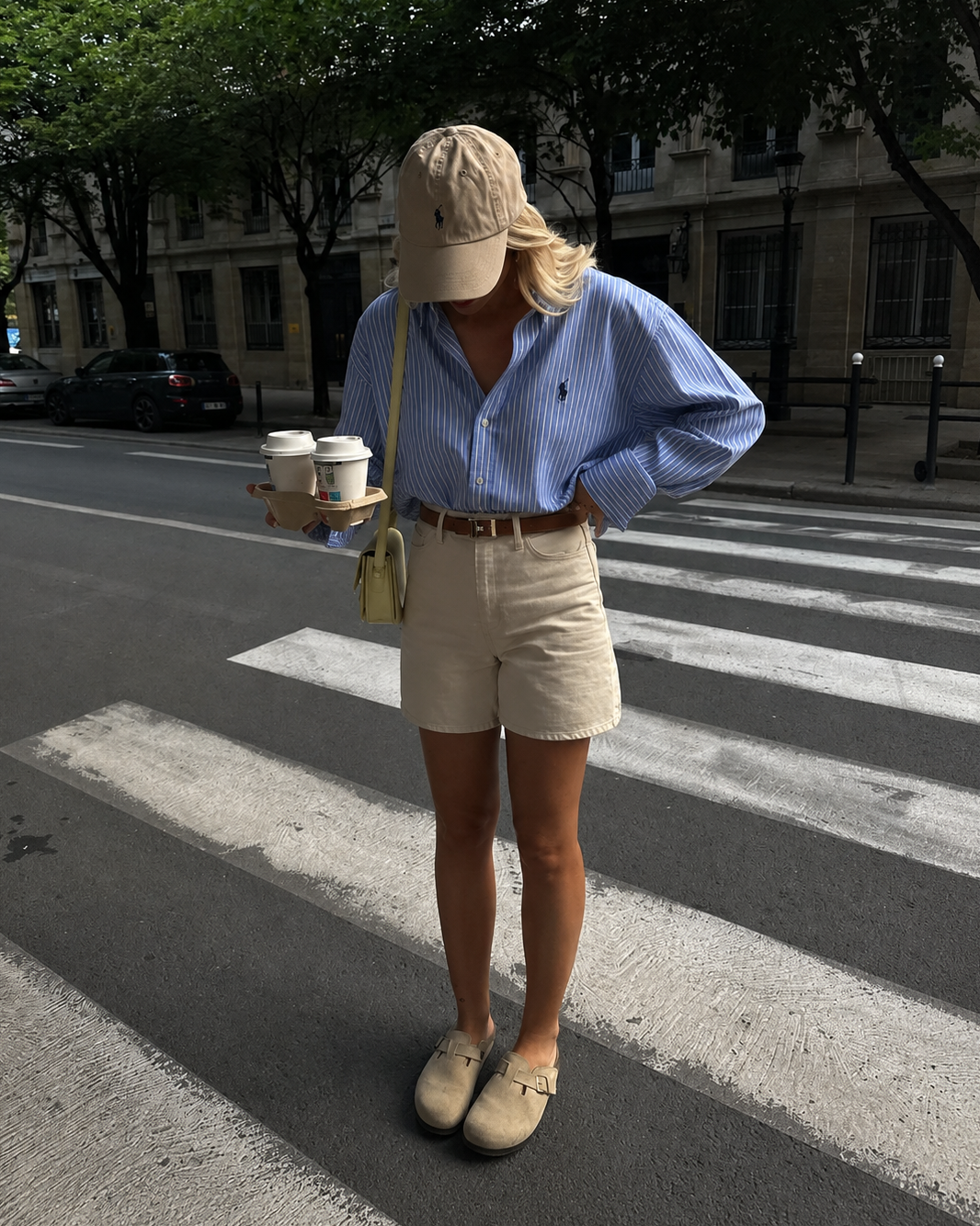 Vintage Ralph Lauren Blue Navy Striped Oxford Shirt – Oversized Custom Fit Button Down