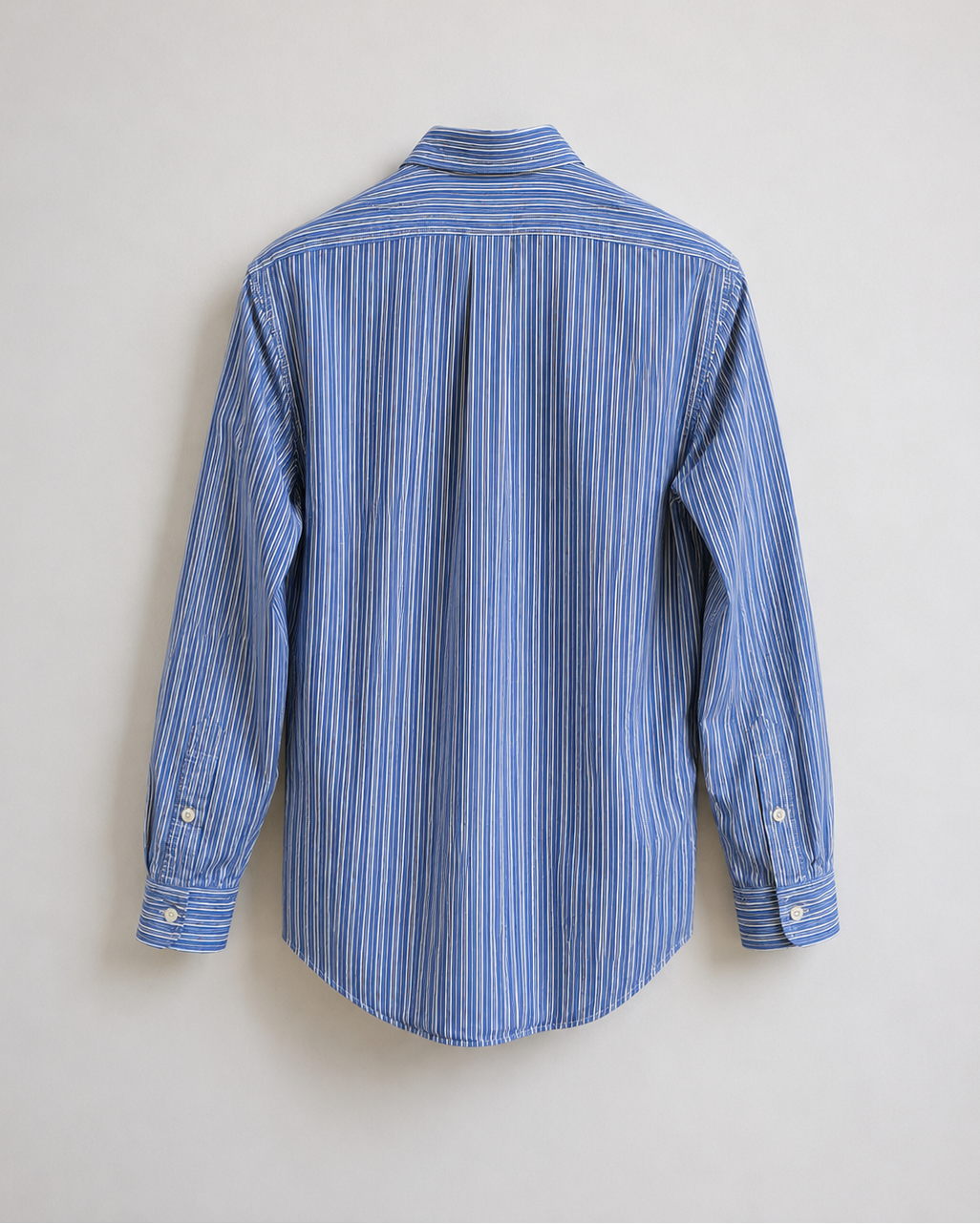 Vintage Ralph Lauren navy blue and white striped Oxford back shirt oversized custom fit