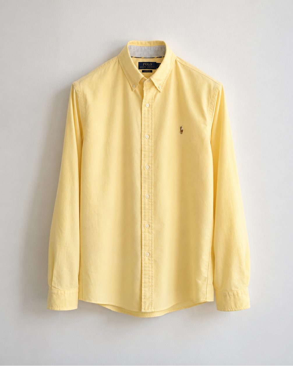 Vintage Ralph Lauren butter yellow Oxford shirt oversized custom fit