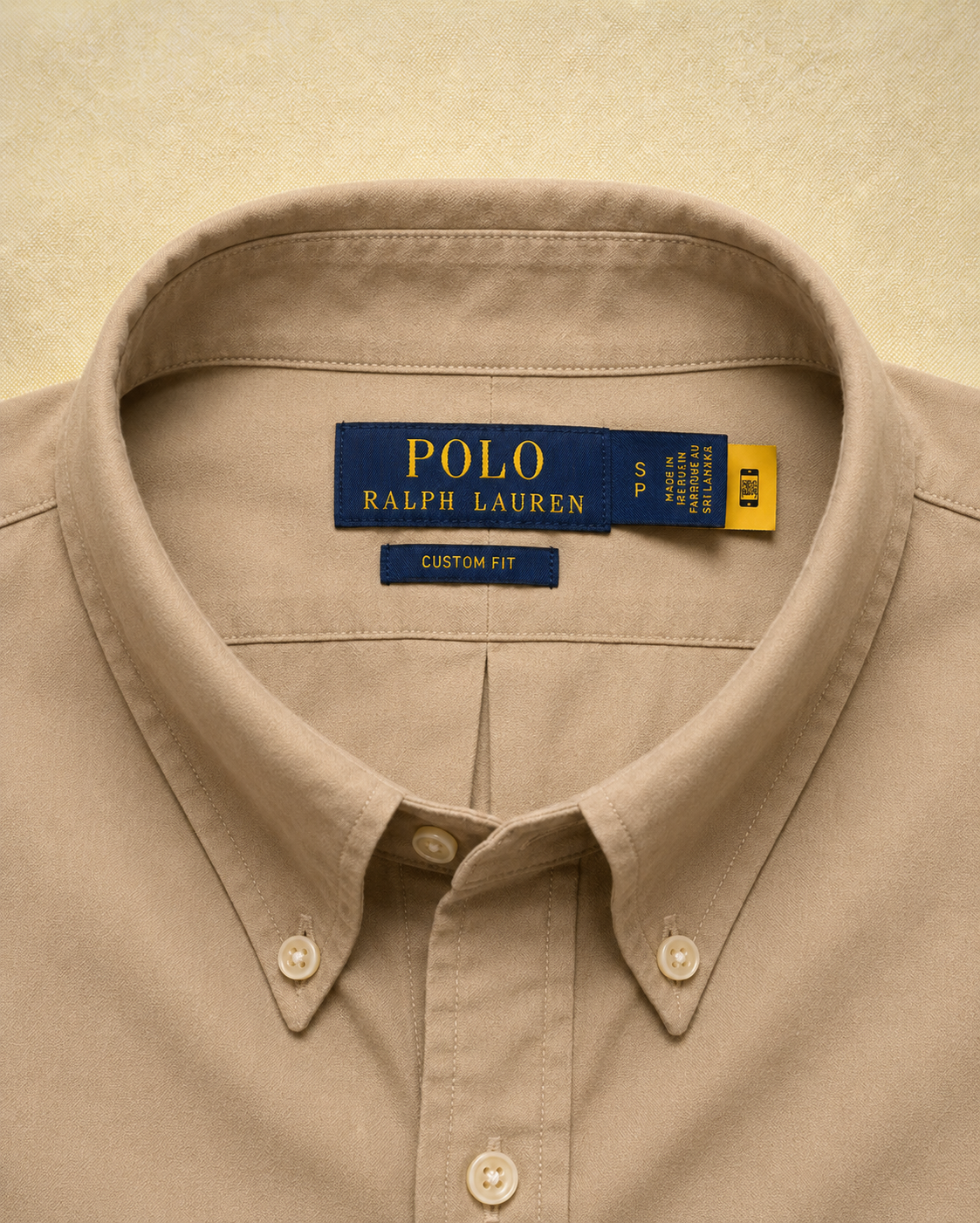 Pre-loved Ralph Lauren Beige Shirt – Oversized Custom Fit Button Down