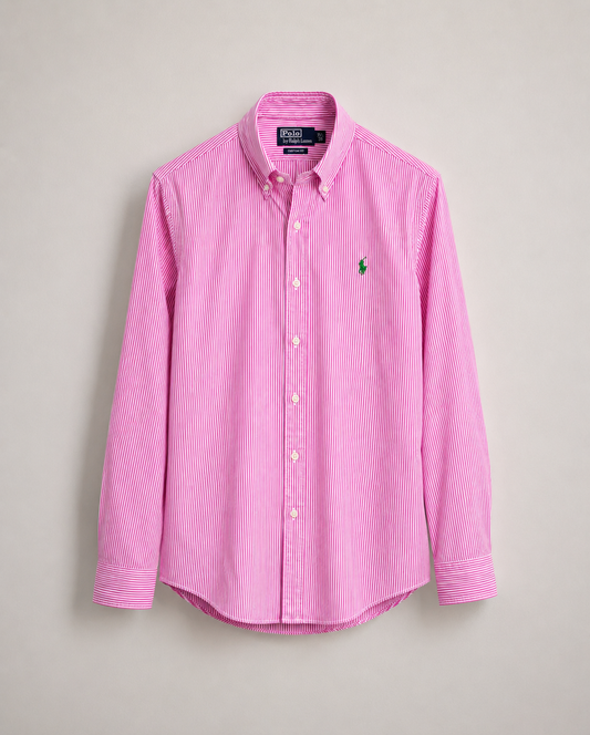 Vintage Ralph Lauren pink striped Oxford shirt oversized custom fit